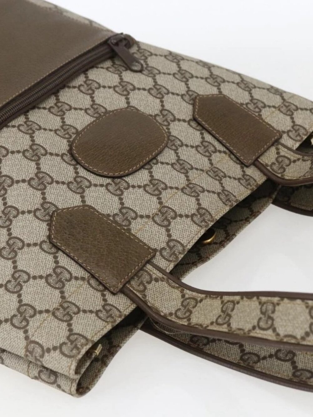GUCCI GG Supreme Tote Bag PVC Beige Gold 002 103 1301 Auth ka2063 - Picture 6 of 16